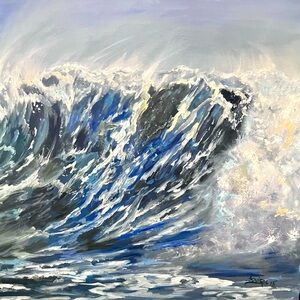 Pamela Squires Original Acrylic 24x24 Painting Before The Storm